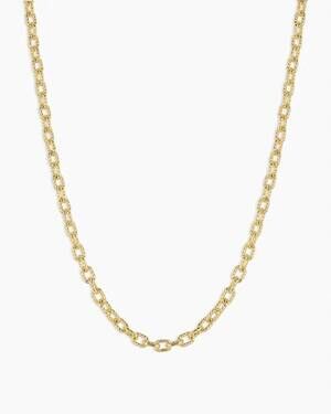 NEW GORJANA women's crew mini link necklace in gold